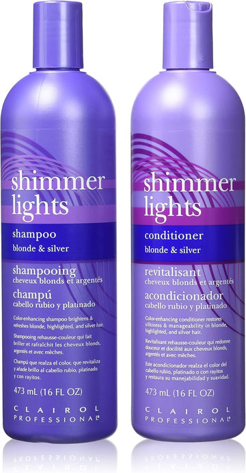 Clairol Shimmer Lights 475 Ml Shampoo + 475 Ml Conditioner (Combo Deal)