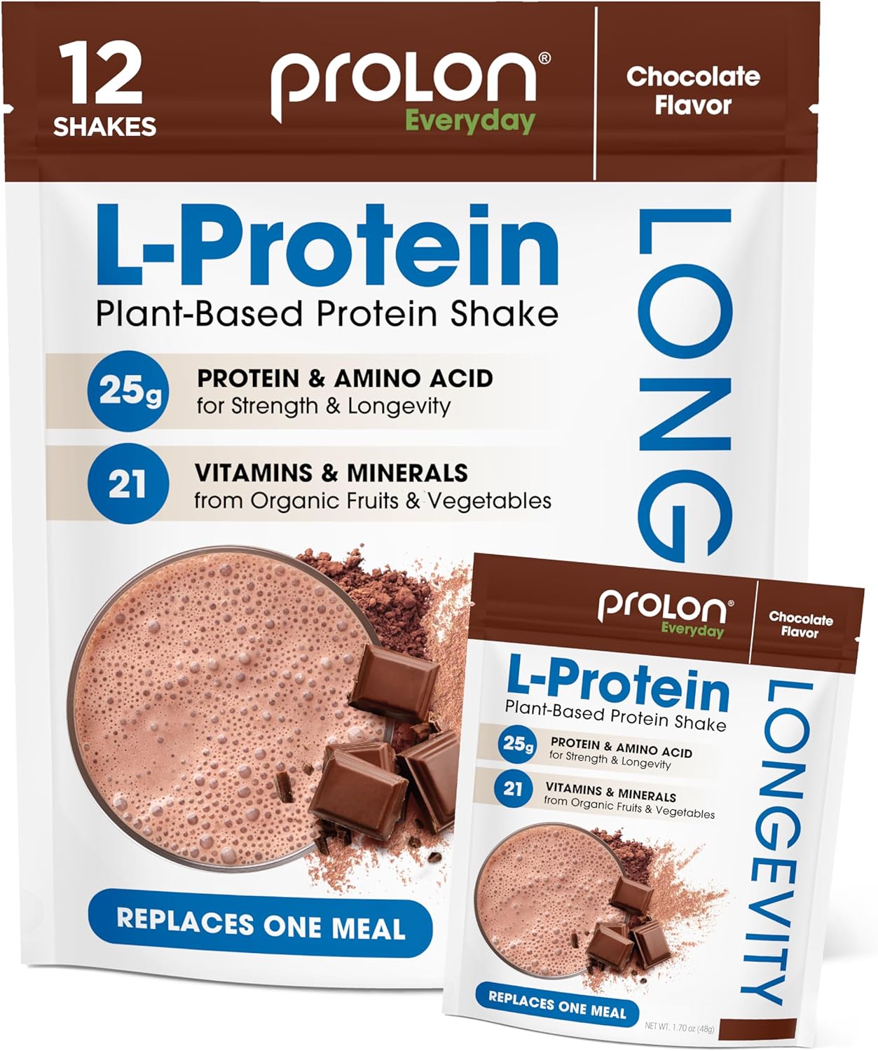 Prolon Longevity Plant Based Protein Powder | Muscle Synthesis & Repair, Healthy Aging, Boost Performance | Vitamins, Gluten Free, Amino Acids, Antioxidants | 25G Of Protein | Berry, 24 Packets