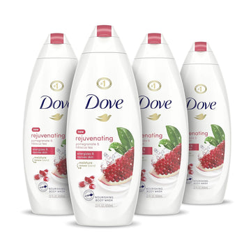 Dove Body Wash For Softer, Smoother Skin After Just One Use Rejuvenating Pomegranate And Hibiscus Tea Effectively Washes Away Bacteria While Nourishing Your Skin, 22 Fl Ounce (Pack Of 4)