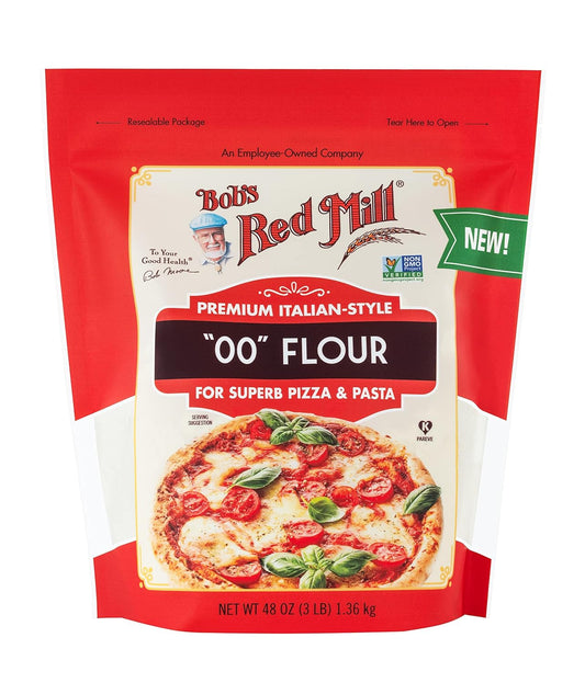 Bob'S Red Mill 00 Pizza Flour, Premium Italian Style - 3 Pound (Pack Of 4) - Pizza And Pasta Flour, Kosher, Non-Gmo