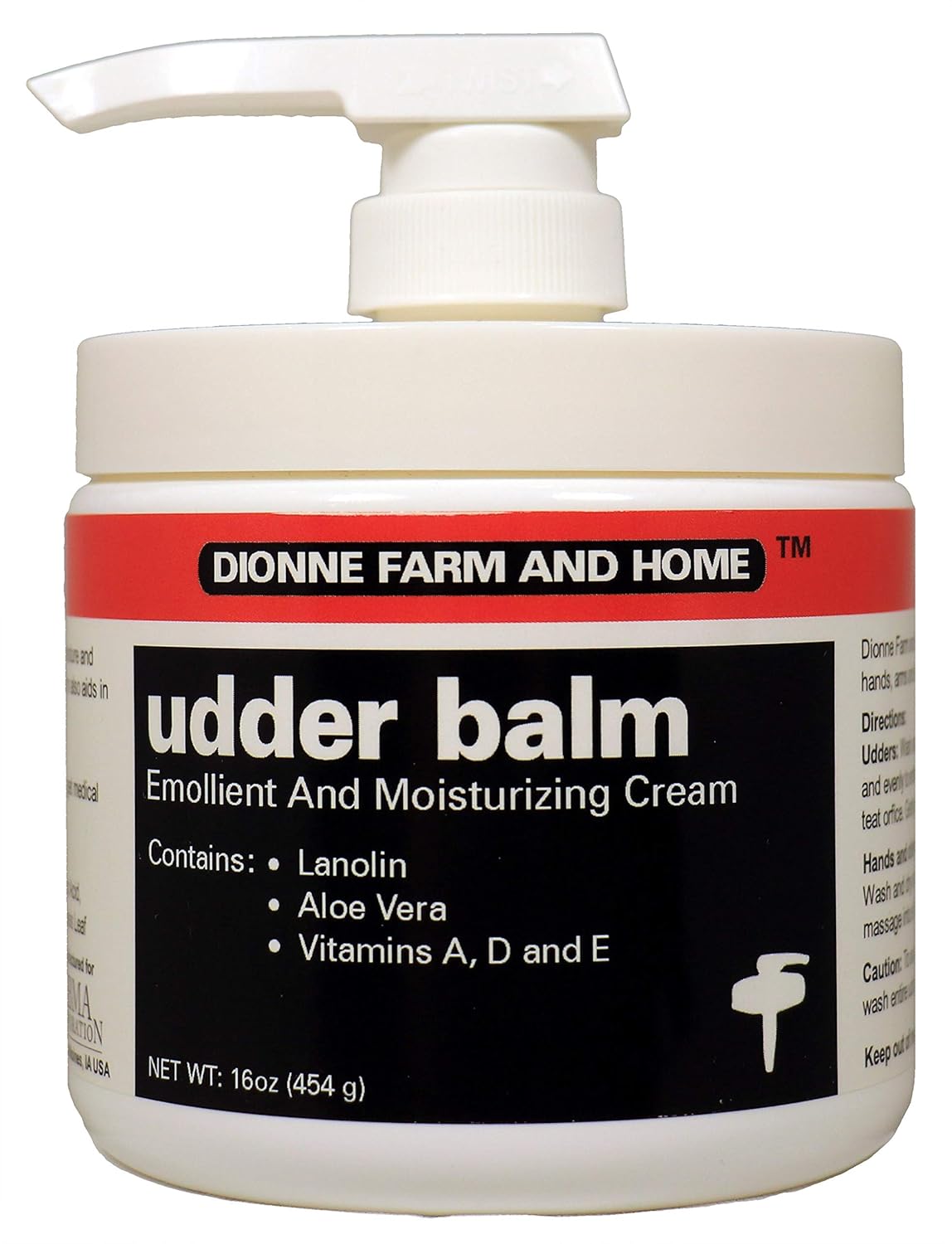 Dionne Farm And Home Udder Balm 16 Oz Pump Jar