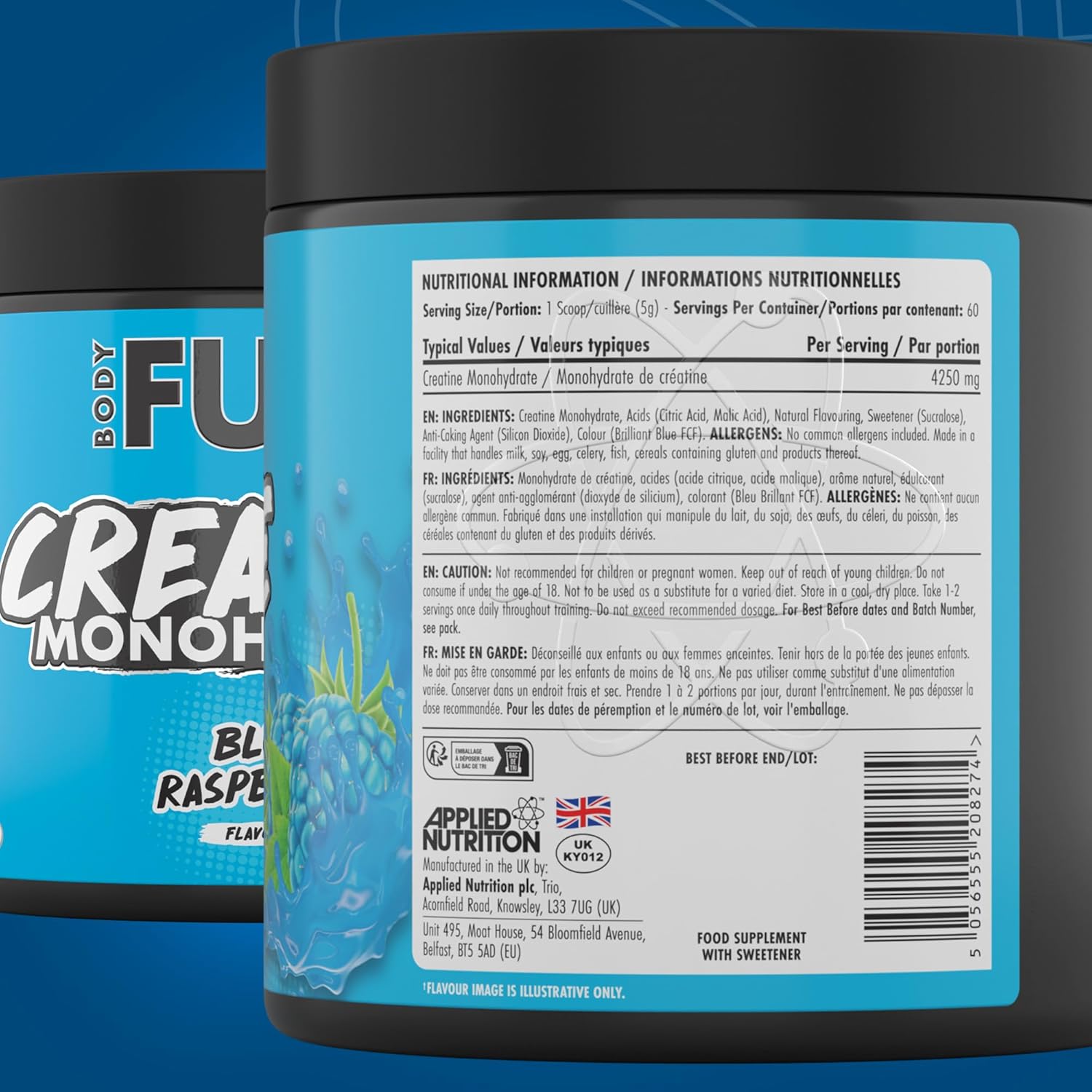 Applied Nutrition BodyFuel Creatine Monohydrate Powder, Increases High-Intensity Physical Performance, Unflavoured (300g - 60 Servings) : Amazon.co.uk: Health & Personal Care