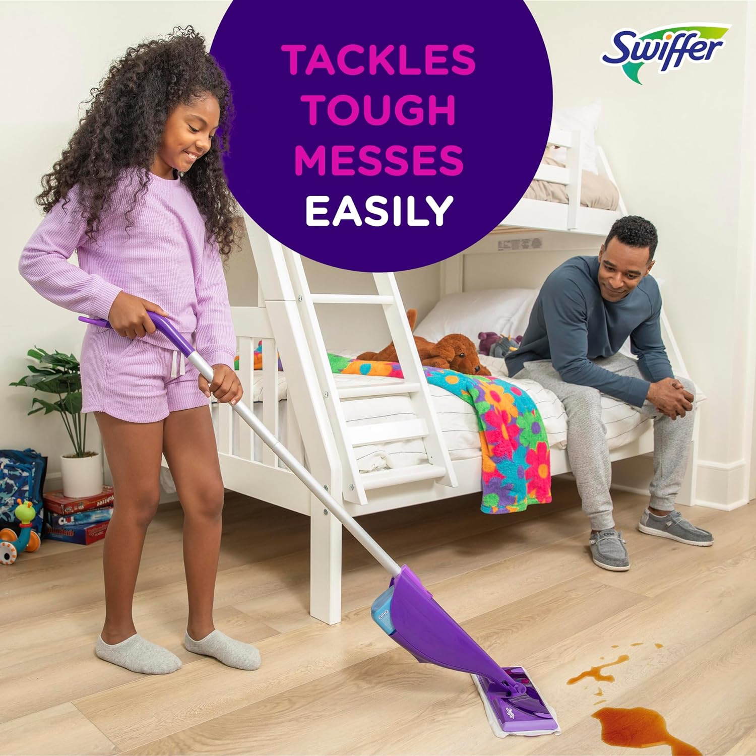 Swiffer Wetjet Hardwood Floor Cleaner Spray Mop Pad Refill, Multi Surface, 24 Count