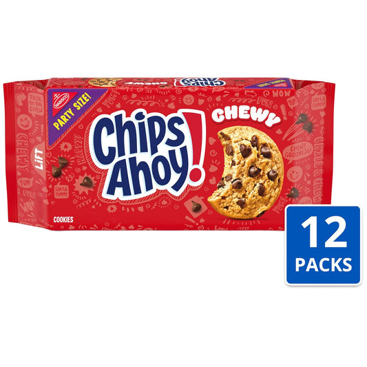 Chips Ahoy! Chewy Chocolate Chip Cookies, Party Size, 12 - 26 Oz Packs