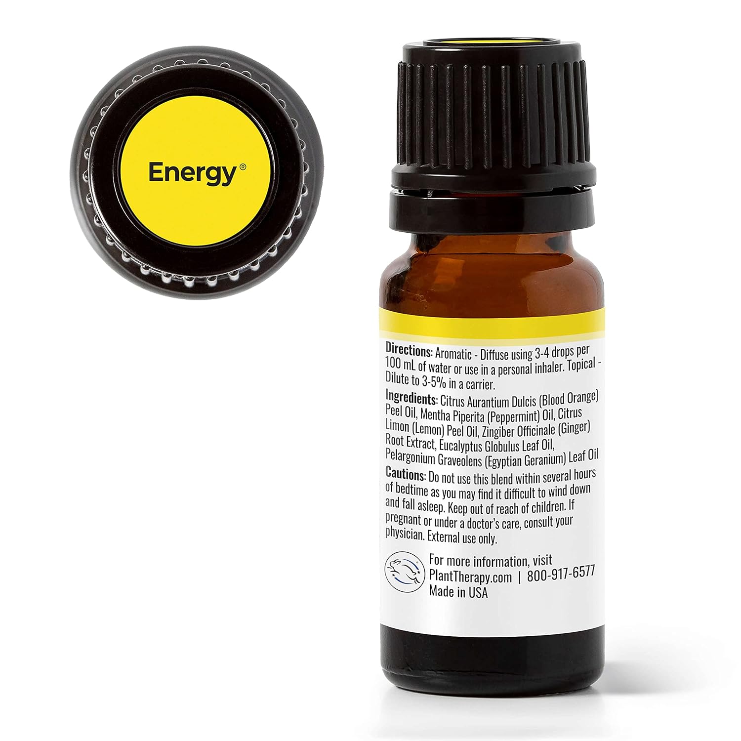 Plant Therapy Energy Essential Oil Blend 10 mL (1/3 oz) Refreshing, Energizing Blend 100% Pure, Undiluted, Natural Aromatherapy, Therapeutic Grade : Health & Household