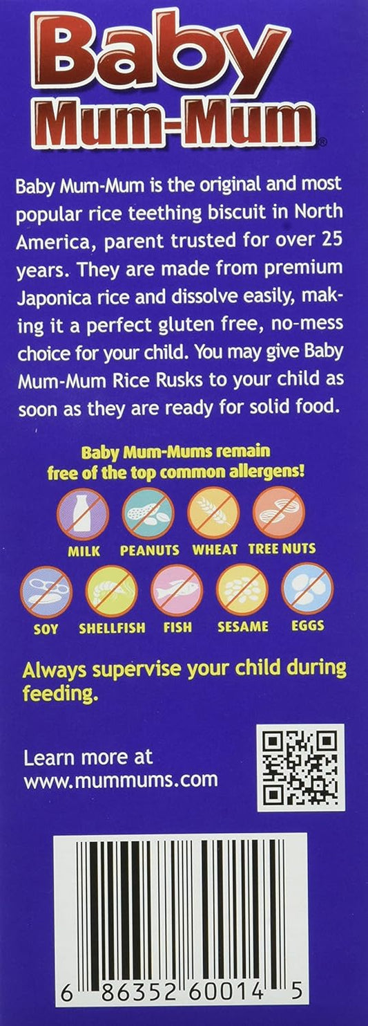 Hot-Kid Baby Mum-Mum Rice Rusks, Blueberry & Goji, 1.76 Ounce