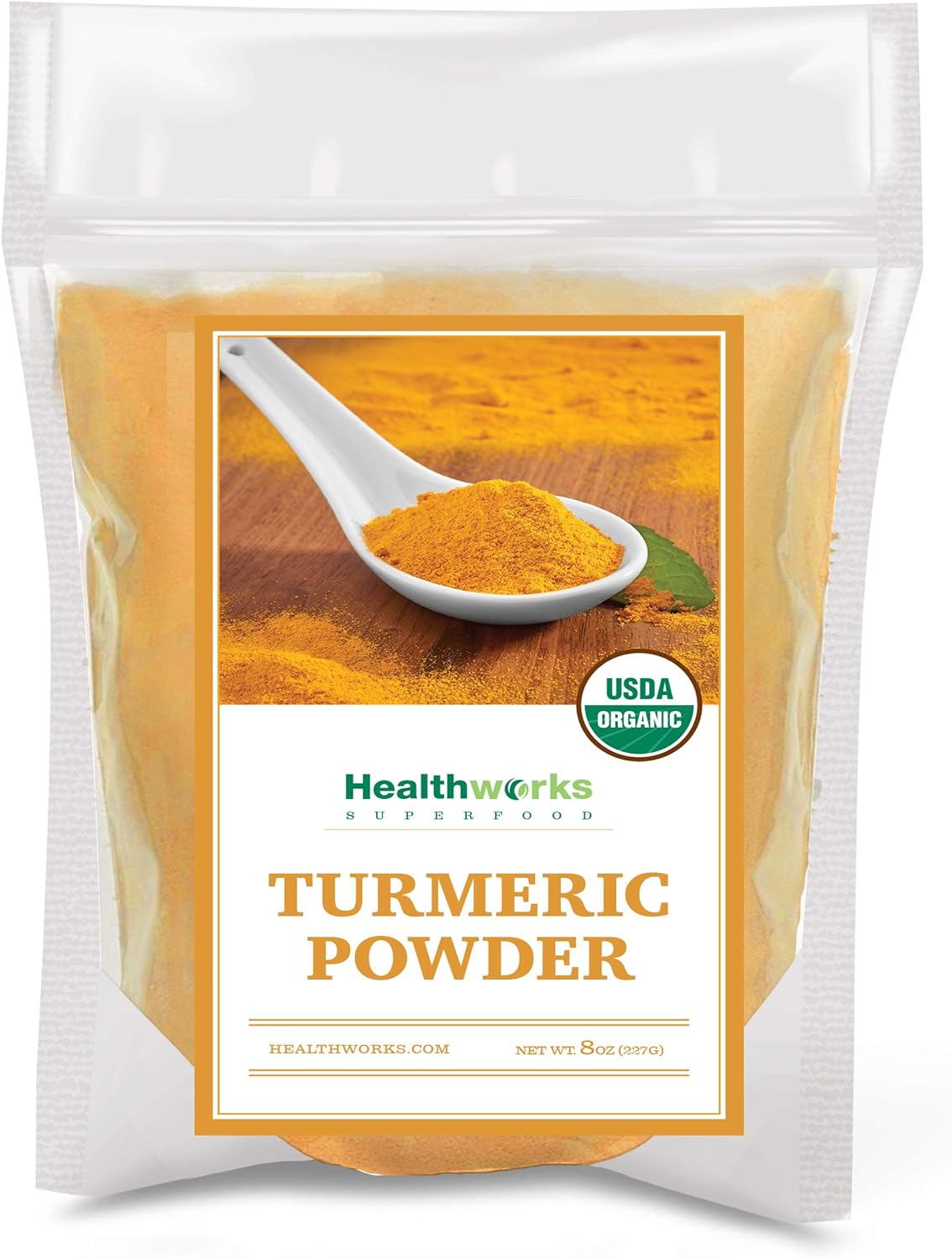 Healthworks Turmeric Powder (8 Ounces) | Ground Raw Organic | Curcumin & Antioxidants | Keto, Paleo, Vegan, Non-GMO