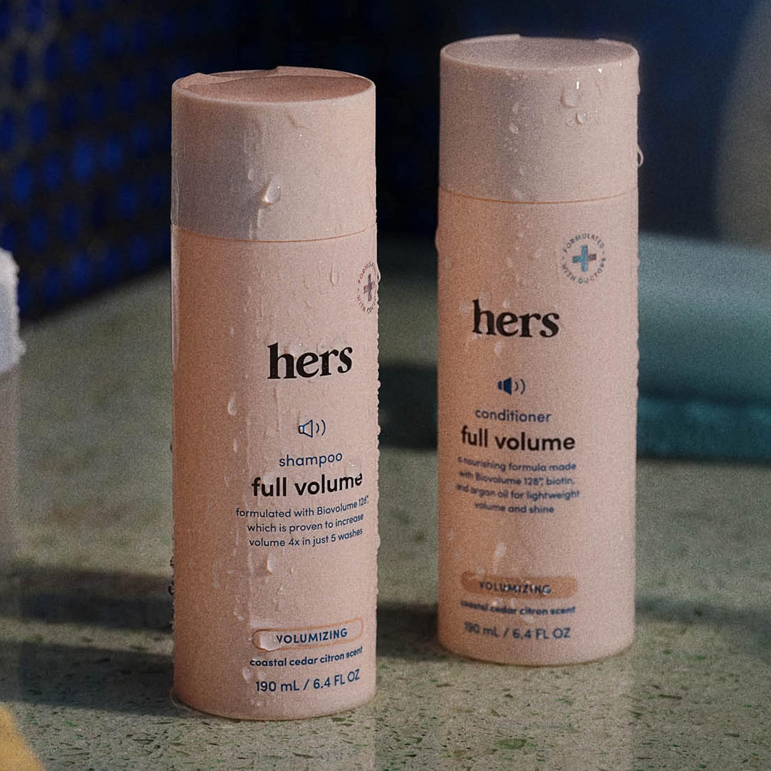 Hers Full Volume Shampoo 2 Pack - Volumizing Shampoo for Women - Soft Cedar & Citron - Women's Natural Shampoo Adds Volume, Shine & Bounce - 2 x 6.4 fl oz : Beauty & Personal Care