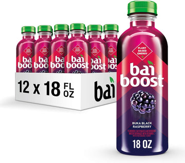 Bai Boost Buka Black Raspberry, Antioxidant Infused Beverage, 18 Fl Oz Bottle (Pack Of 12)