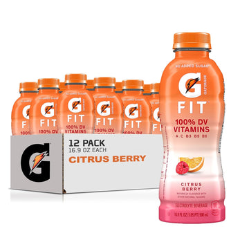 Gatorade Fit Electrolyte Beverage, Healthy Real Hydration, Citrus Berry, 16.9.Oz Bottles (12 Pack)