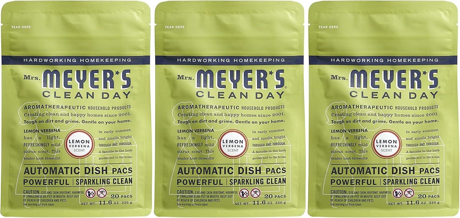Mrs. Meyer'S Clean Day Automatic Dishwasher Pods, Basil, 20 Count