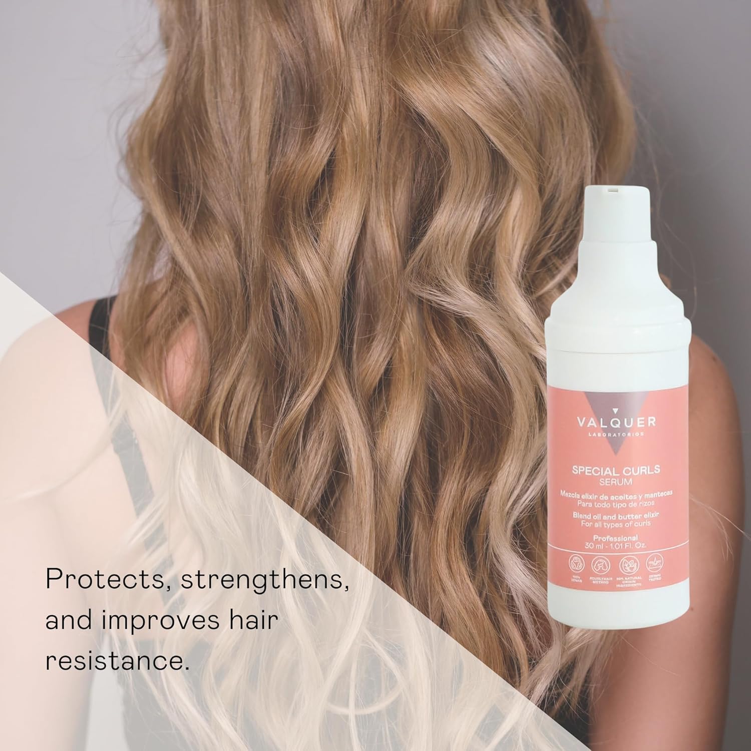 Valquer Serum for Curly Hair, Curly Method for Defined, Natural Curls. Soft, Frizz-Free Hair. With an Elixir Blend of Oils and Butters. Vegan. 30 ml. : Amazon.co.uk: Beauty