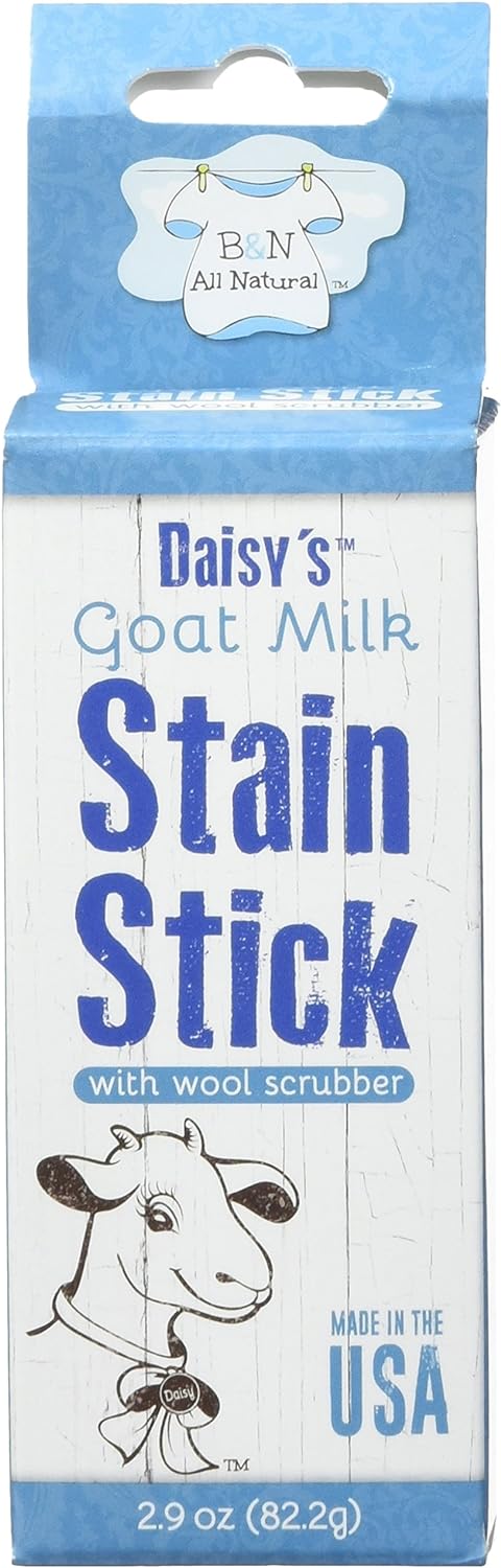 B&N All Natural Daisy's Goat Milk Laundry Stain Remover Stick, White, 2.9 Oz