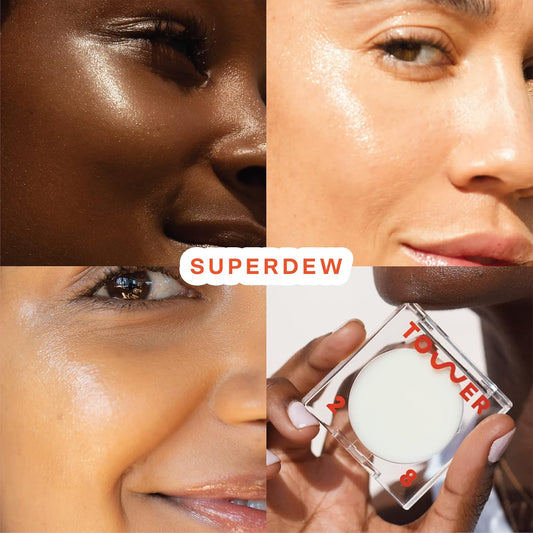 Tower 28 Beauty Superdew Shimmer-Free Highlight Balm - For Sensitive Skin, Non-Irritating, Cruelty Free, Vegan Makeup - Dewy Cream Highlighter - Color: No Shade