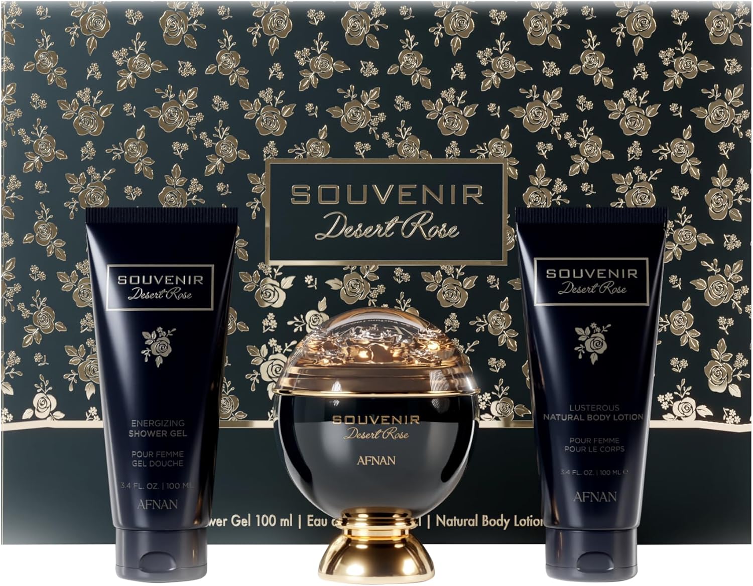 Afnan Souvenir Desert Rose Eau De Parfum For Women, 3.4 Fl. Oz