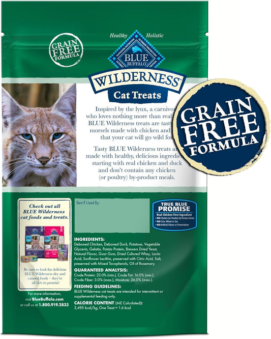 Blue Buffalo Wilderness Soft Cat Treats, Made With Natural Ingredients, Chicken & Duck Recipe, 2-Oz. Bag