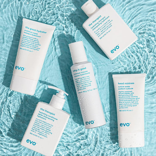 Evo The Therapist Hydrating Shampoo & Conditioner - Hydrates, Strengthen And Softens Whilst Improving Shine - Protects Colour Treated Dry Hair, Helps To Detangle - 300Ml / 10.1Fl.Oz