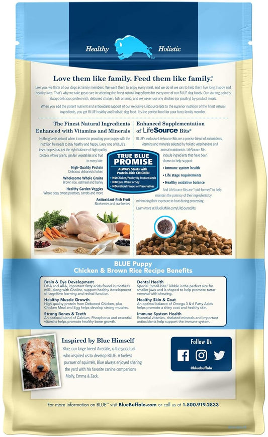 Blue Buffalo Life Protection Formula Natural Puppy Dry Dog Food, Chicken And Brown Rice 6-Lb