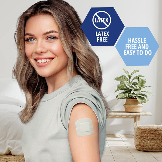 Med Pride Bordered Gauze-Island Dressing 4'' X 4''| 25 Individually Packed Pouches, Wound Dressing With Adhesive, Breathable Borders, Sterile & Highly Absorbent, Latex & Rubber-Free