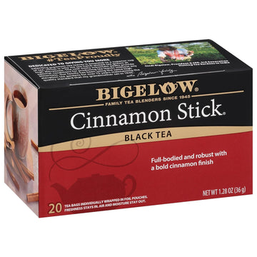 Bigelow Tea Cinnamon Stick Black Tea, Caffeinated Tea With Cinnamon, 20 Count Box (Pack Of 6), 120 Total Tea Bags