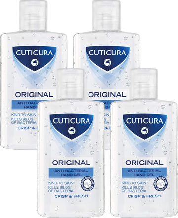 Cuticura Original Anti Bacterial Hand Gel Crisp And Fresh, 250Ml (Pack Of 4) [Packaging May Vary]