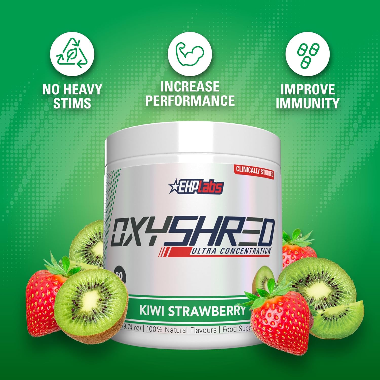 Ehp Labs Oxyshred Pre Workout Powder - Preworkout Powder With L Glutamine & Acetyl L Carnitine, Energy Boost Drink - Kiwi Strawberry, 60 Servings : Health & Household