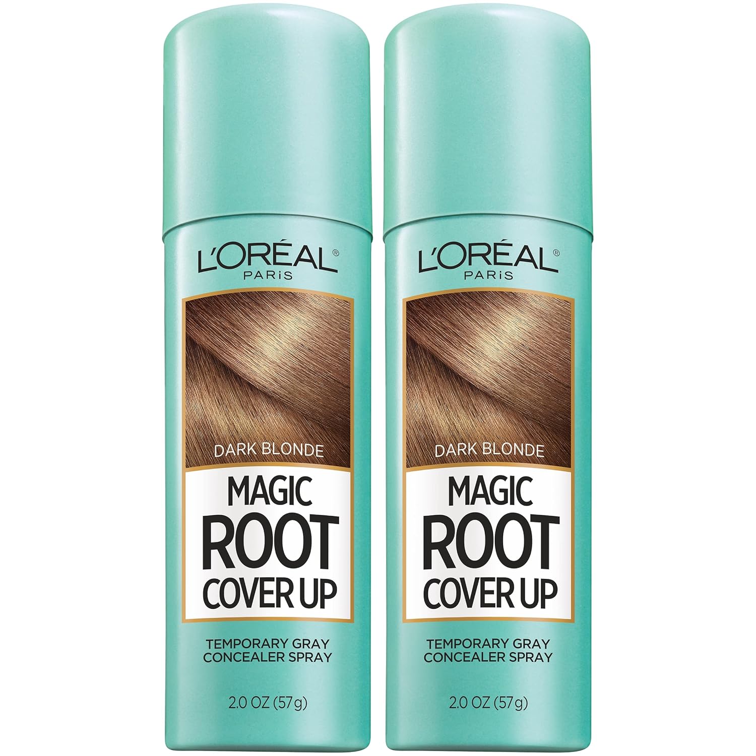 L'Oreal Paris Root Cover Up Temporary Gray Concealer Spray, Hair Color Spray With Filling & Thickening Coverage, Dark Blonde, Pack Of 2, Packaging May Vary