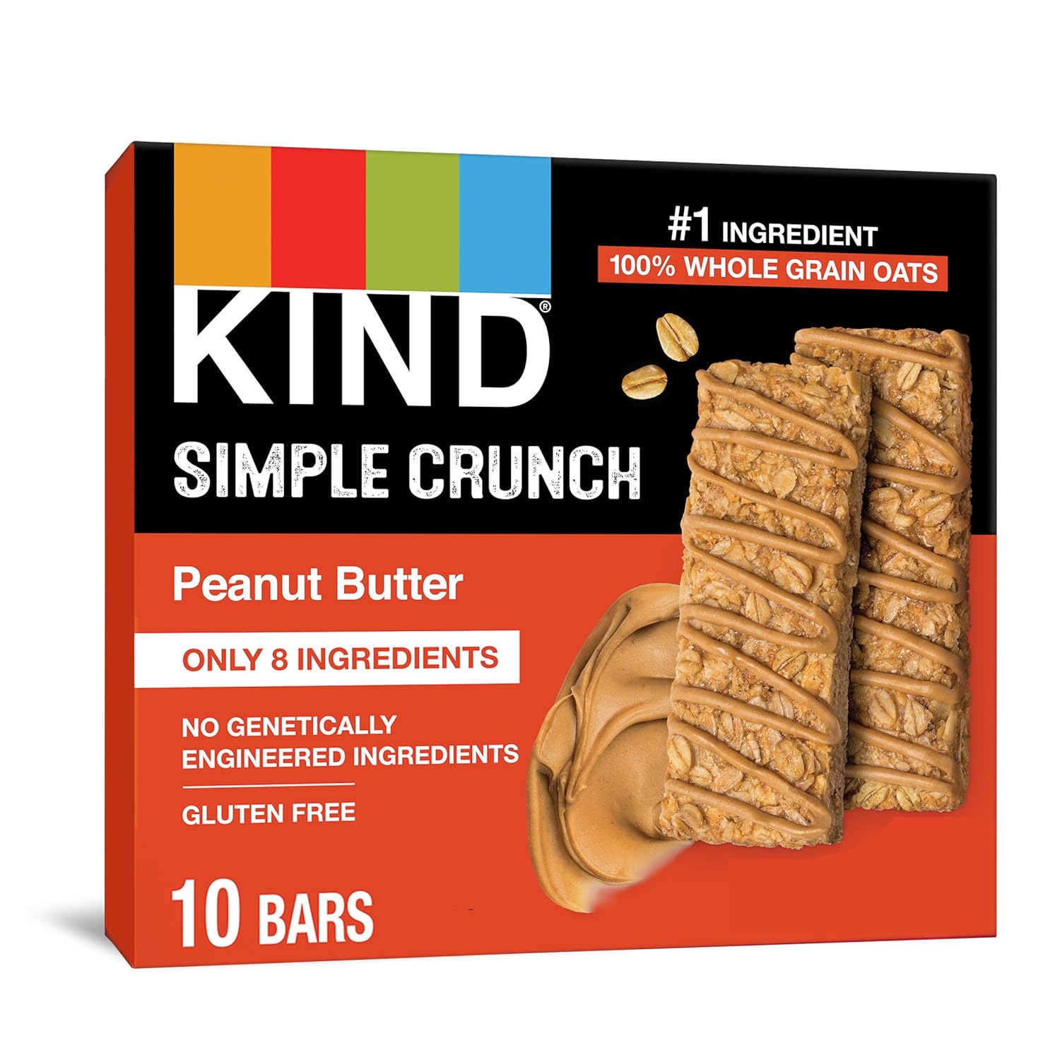 Kind Simple Crunch Bars, Peanut Butter, 7 Ounce (Pack Of 8)