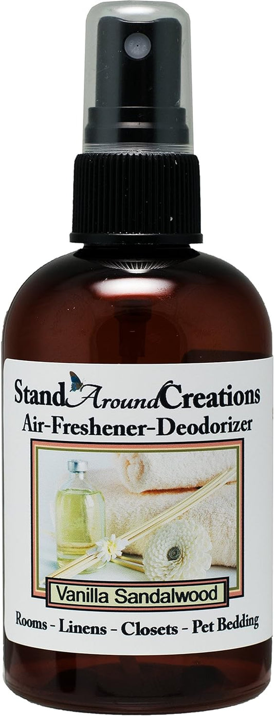 Concentrated Spray For Room/Linen/Room Deodorizer/Air Freshener - 4 fl oz - Scent - Vanilla Sandalwood: A beautiful combination of luscious rich vanilla, and Indian Sandalwood. : Health & Household