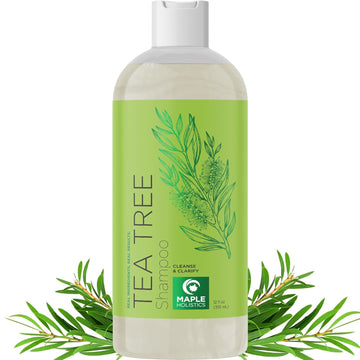 Clarifying Shampoo For Build Up & Oily Hair - Tea Tree Shampoo For Men And Women With Rosemary Essential Oil For Oily Hair And Scalp - Color Safe Vegan Sulfate Silicone & Paraben Free (10 Fl Oz)