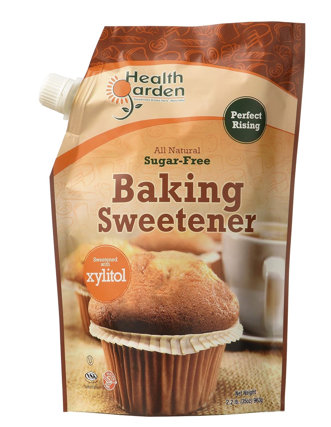 Health Garden Birch Xylitol Baking Sweetener - Non Gmo - Kosher - Made In The U.S.A. - Keto Friendly (2 Lbs)