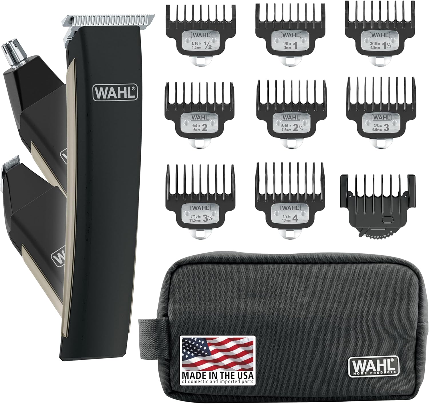 Wahl Usa Rechargeable Lithium Ion 2.0 Beard Trimmer For Men - Facial Hair Trimmer With Precision T Blade For Grooming, Detailing Head, Light Touch Ups, Ear Nose & Eyebrow Model 9886-300