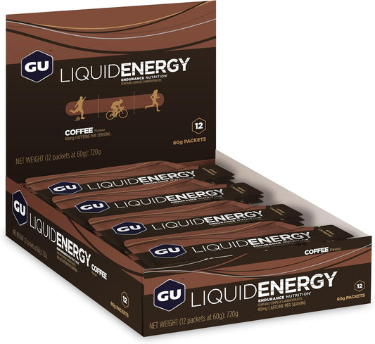 Gu Energy Liquid Energy Gel With Complex Carbohydrates, Vegan, Gluten-Free, And Dairy-Free On-The-Go Energy For Any Workout, 12-Count, Coffee