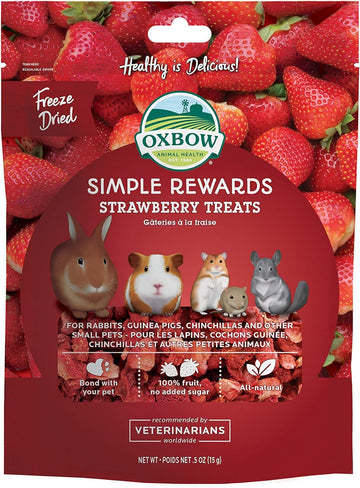 Oxbow Simple Rewards Strawberry Small Animal Treat 0.5 Oz