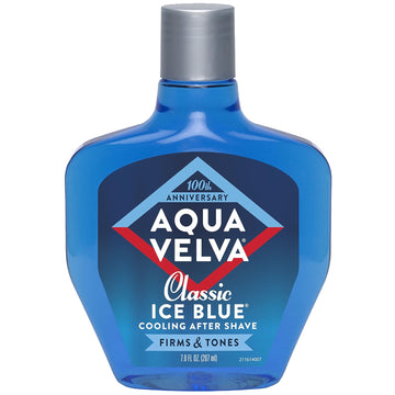 Aqua Velva After Shave, Classic Ice Blue, Soothes, Cools, And Refreshes Skin, 7 Ounce