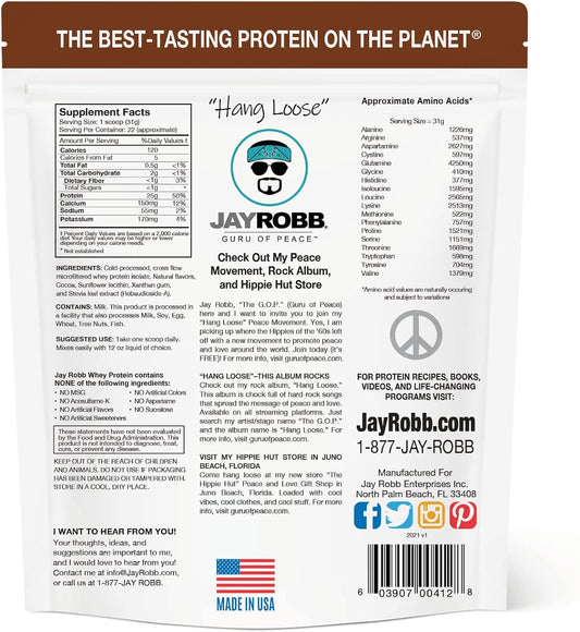 Jay Robb Whey Protein (Chocolate, 1.5 Pound)
