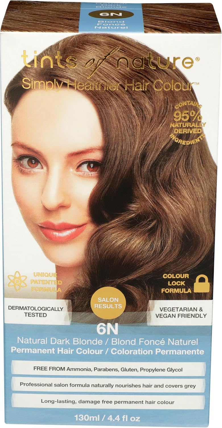 Tints Of Nature Organic 6N Natural Dark Blonde Conditioning Permanent Hair Colour 130Ml