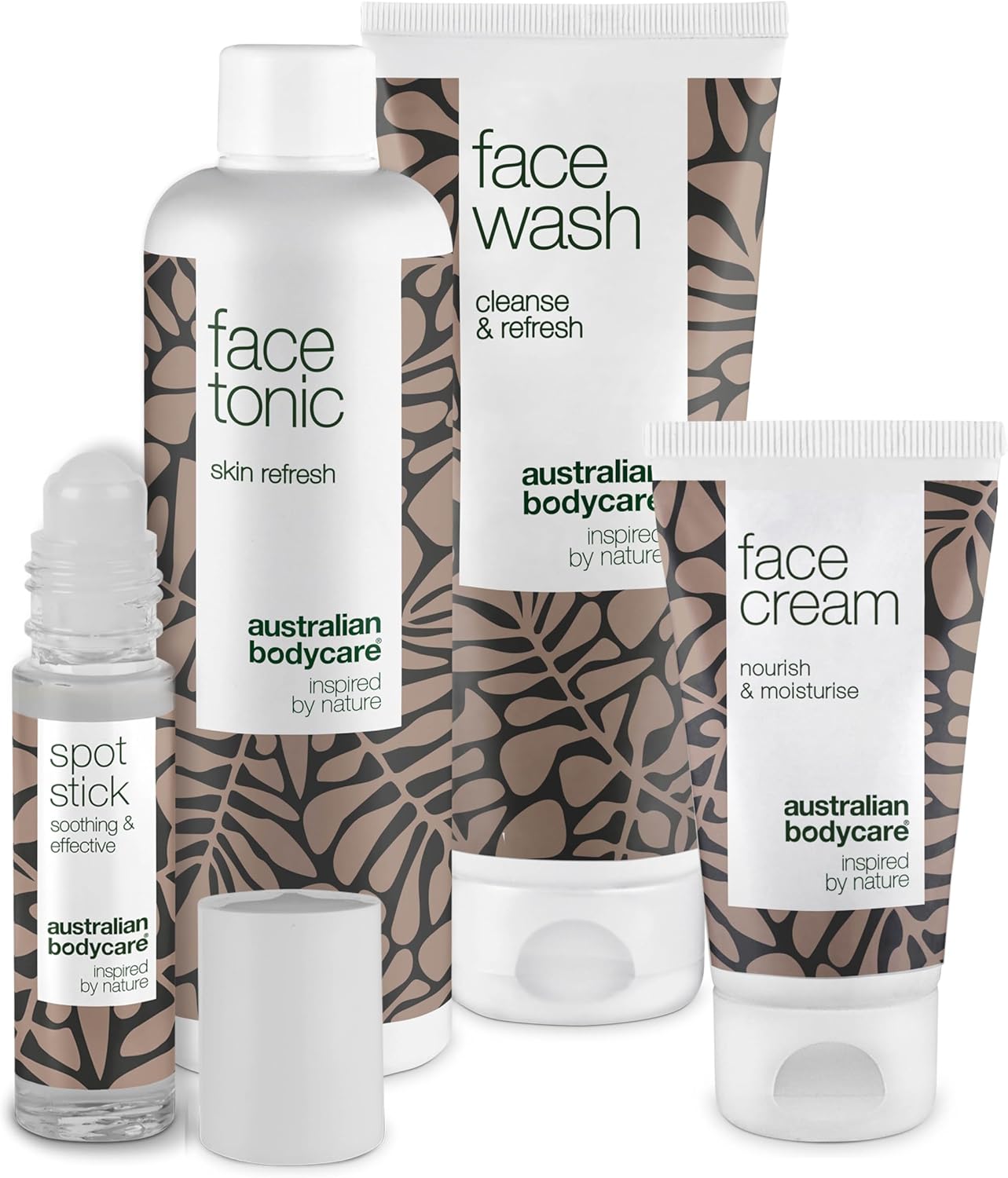 Australian Bodycare 4 Face Products - They Are Perfect For Spots, Pimples And Oily, Acne Prone Skin. With 100% Pure High Pharmaceutical Grade Australian Tea Tree Oil - Wash, Tonic, Cream & Spot Stick