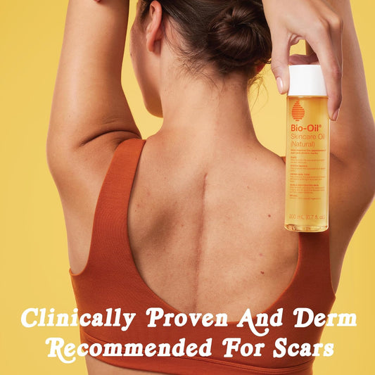 Bio-Oil Natural Skincare Oil Serum, Face And Body Moisturizer With Chamomile, Rosehip, And Lavender Oil, For Scars, Stretch Marks, Sensitive Skin, All Skin Types, 2 Oz