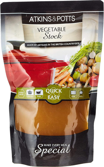 Atkins & Potts Chicken Stock, 350 G (Pack Of 3)