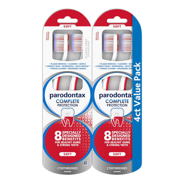 Parodontax Complete Protection Soft Toothbrush For Healthy Gums And Strong Teeth - 2 X 2 Pack