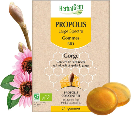 Herbalgem Propolis Wide Spectrum Organic Gums 24 Gums