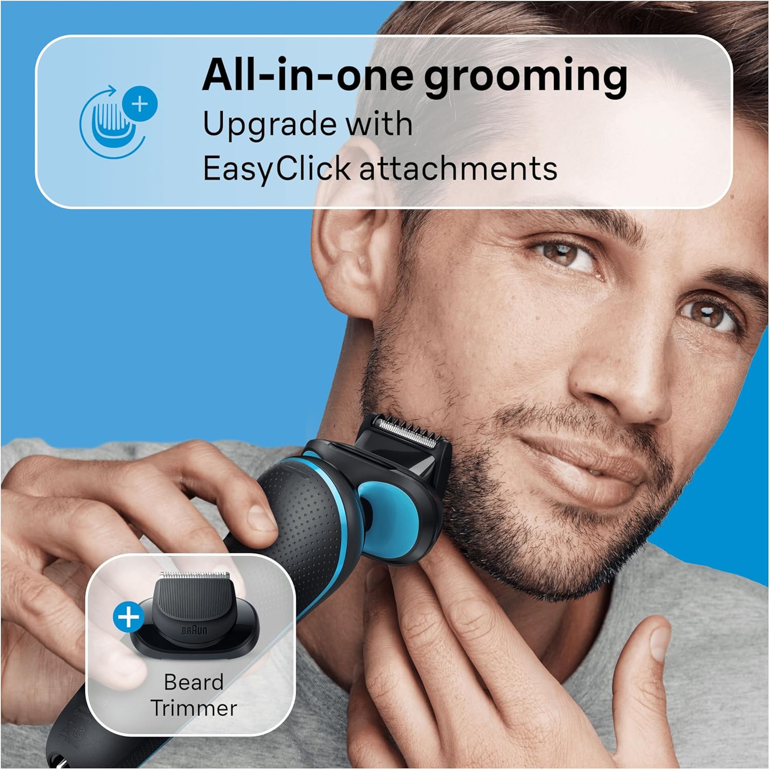 Braun Series 5 Electric Shaver, with Beard Trimmer, Charging Stand, Wet & Dry, 100% Waterproof, Easy Clean System, 2 Pin Bathroom Plug, 50-M4500cs, Mint Razor : Amazon.co.uk: Health & Personal Care