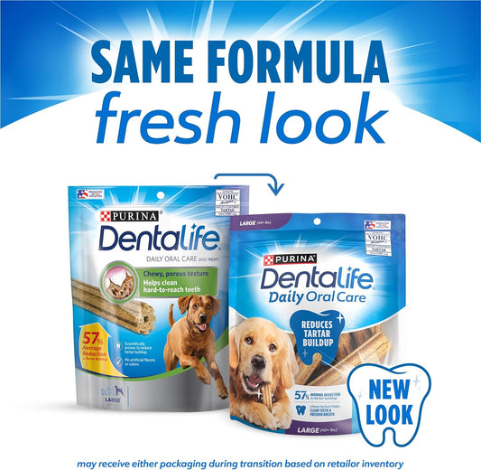 Purina DentaLife Made in USA Facilities Large Dog Dental Chews, Daily - 18 ct. Pouch