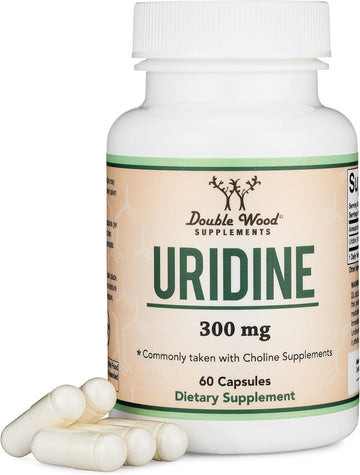 Uridine Monophosphate - Third Party Tested (Choline Enhancer, Beginner Nootropic) (300Mg, 60 Capsules) Synergy With Alpha Gpc Choline For Brain Health And Memory By Double Wood