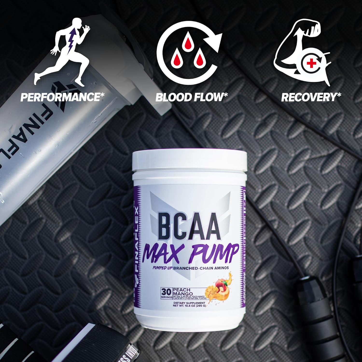 Finaflex Bcaa Max Pump, Peach Mango - 10.4 Oz - Promotes Strength, Performance & Recovery - With 2:1:1 Ratio Of Leucine, Isoleucine & Valine + Betaine Anhydrous - 30 Servings