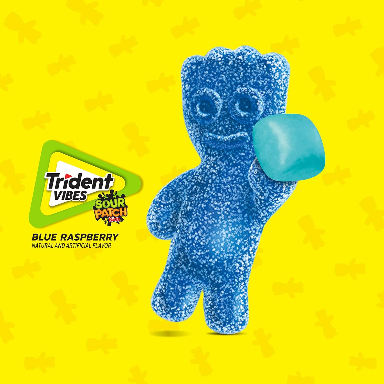 Trident Vibes Sour Patch Kids Blue Raspberry Sugar-Free Chewing Gum, 4 Bottles Of 40 Pieces (160 Total Pieces) : Grocery & Gourmet Food