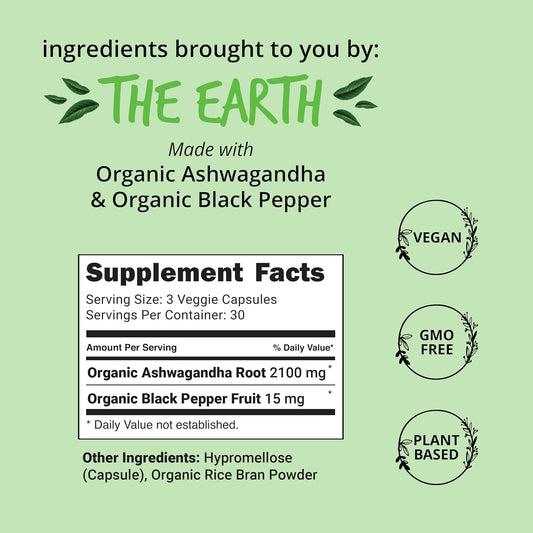 Happy Healthy Hippie Beetroot Capsules & Organic Ashwagandha Stress Support Supplement Capsules