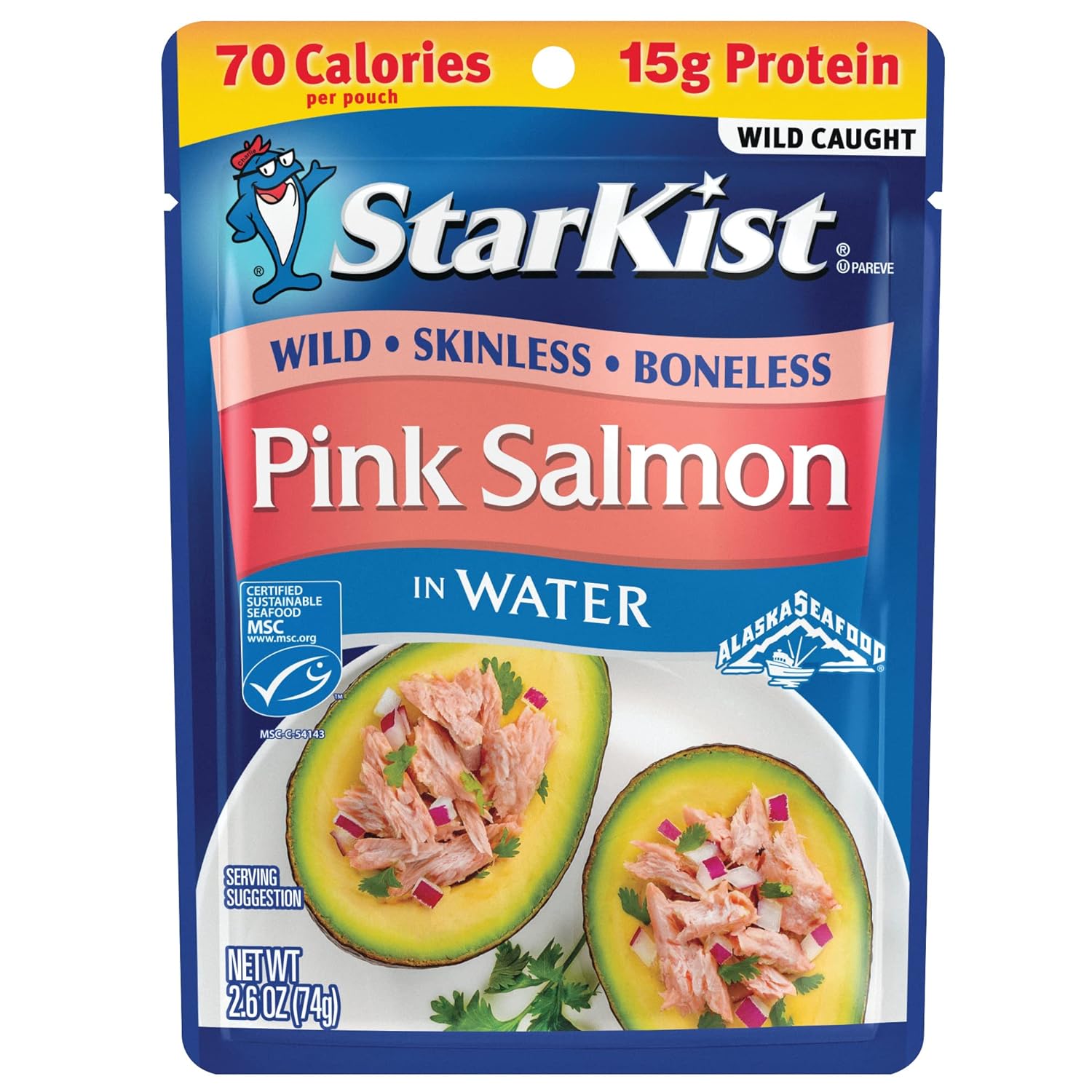 StarKist Wild Pink Salmon - Boneless, Skinless - 2.6 oz Pouch (Pack of 12)