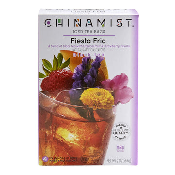 China Mist Iced Tea – Fiesta Fria Black Tea Infusion – Refreshing And Delicious – Each Tea Bag Yields 1/2 Gallon – 4 Bags